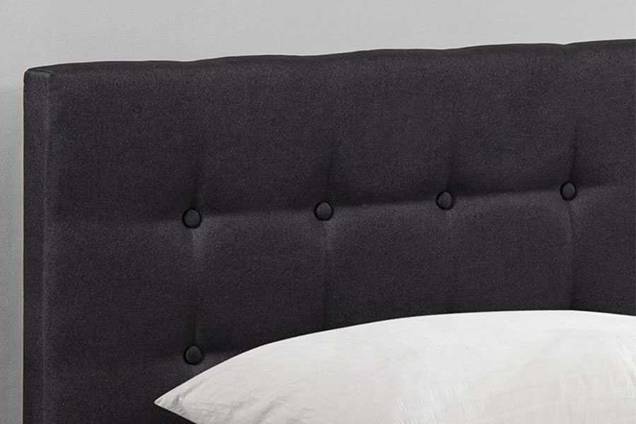 1286G Tufted-বোতাম সলিড-কাঠ একক গৃহসজ্জার সামগ্রী অটোমান স্টোরেজ বেড ফ্রেম